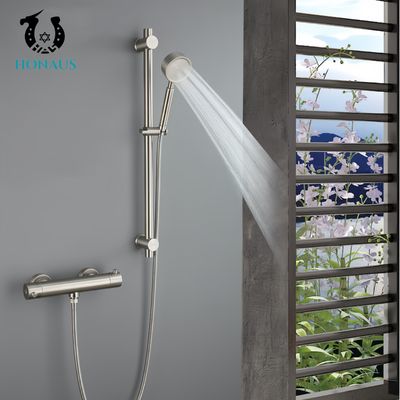 Wall Mounted Exposed Valve Showers 304 Stainless Steel Thermostatic Two Outlets