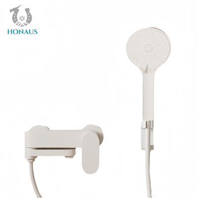 Cream Style Exposed Valve Showers Two Outlets Brass Body for Apartment