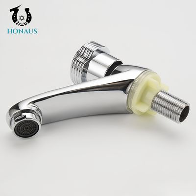 Practical Wash Basin Faucet Zinc Body Chromed Surface Cold Water Single Handle