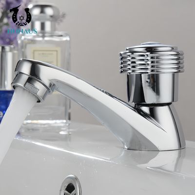 Practical Wash Basin Faucet Zinc Body Chromed Surface Cold Water Single Handle