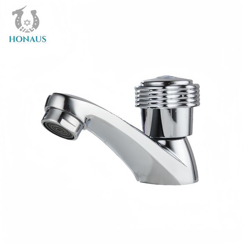 Practical Wash Basin Faucet Zinc Body Chromed Surface Cold Water Single Handle